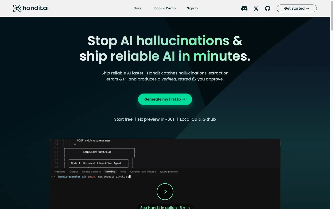 Handit.ai — preview screenshot