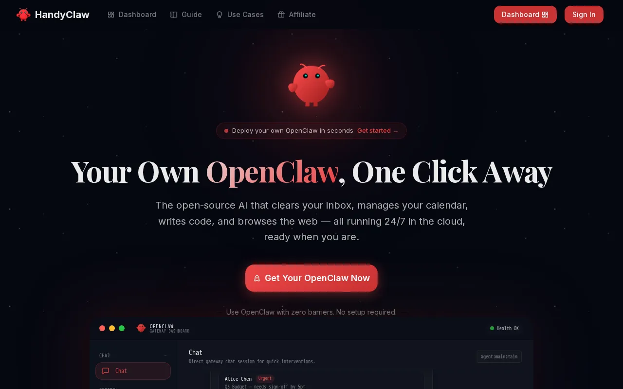 HandyClaw AI — preview screenshot