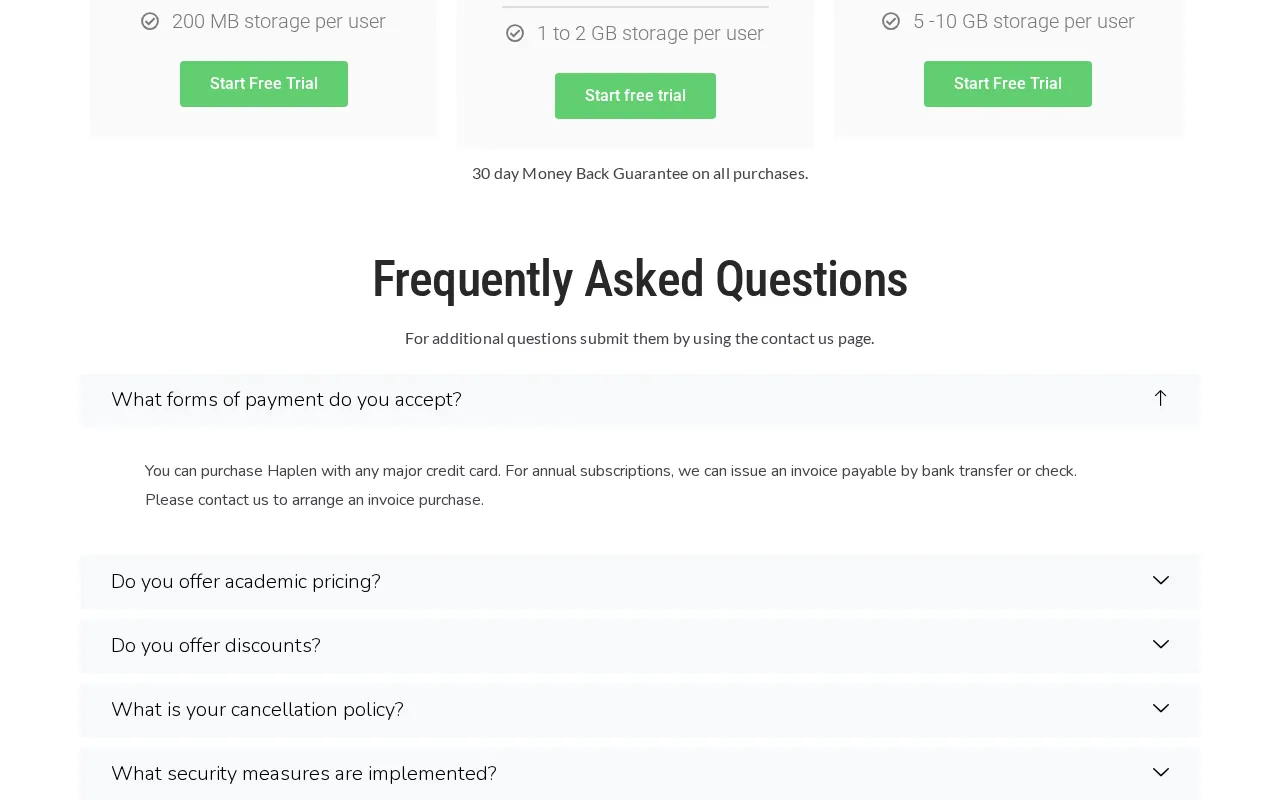 Haplen — pricing page