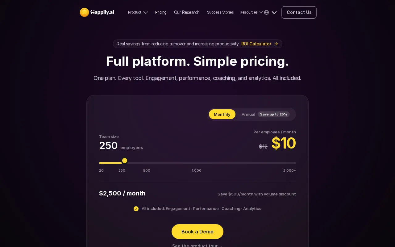 Happily.ai — pricing page