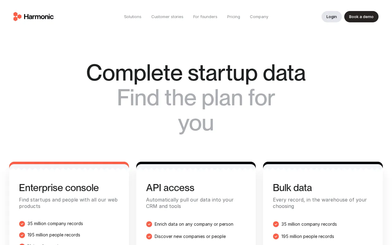 Harmonic — pricing page