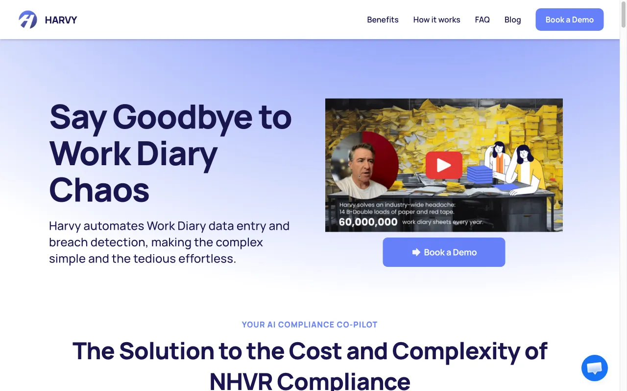 Harvy AI Compliance Co-Pilot — preview screenshot