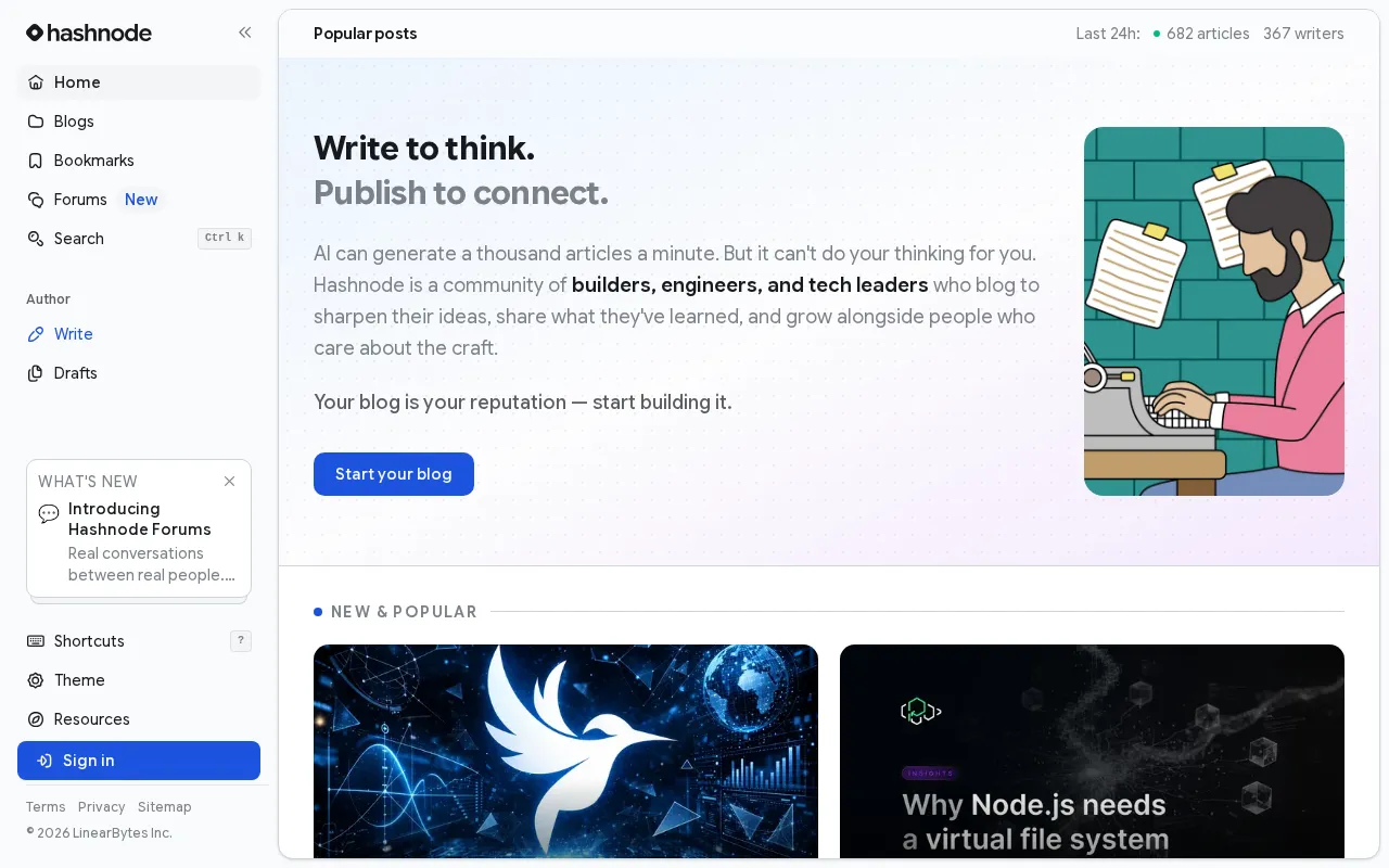 Hashnode — pricing page