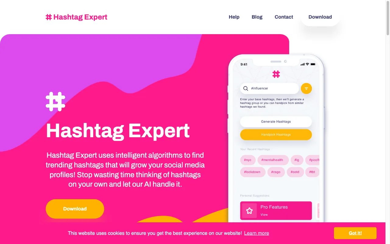 Hashtag Expert — preview screenshot