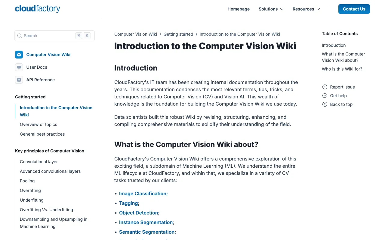 CloudFactory Computer Vision Wiki — preview screenshot