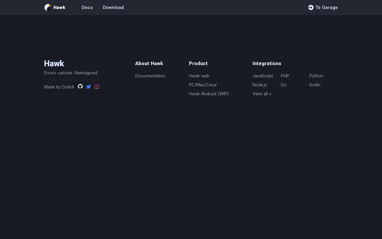 Hawk — pricing page
