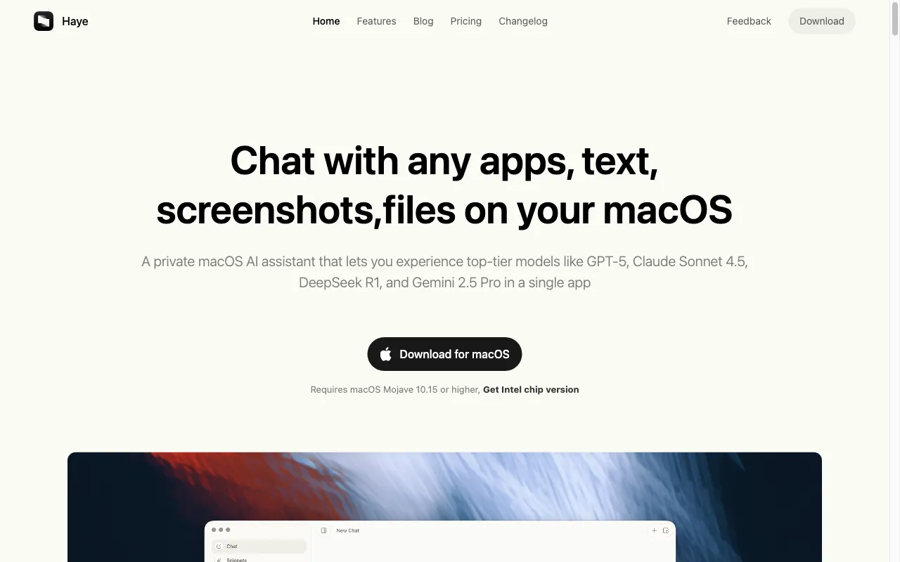 Haye — preview screenshot