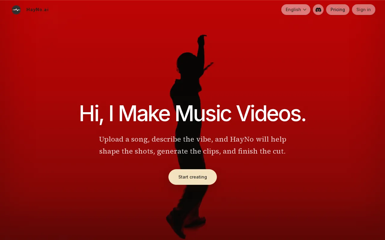 HayNo AI Music Video Generator — preview screenshot