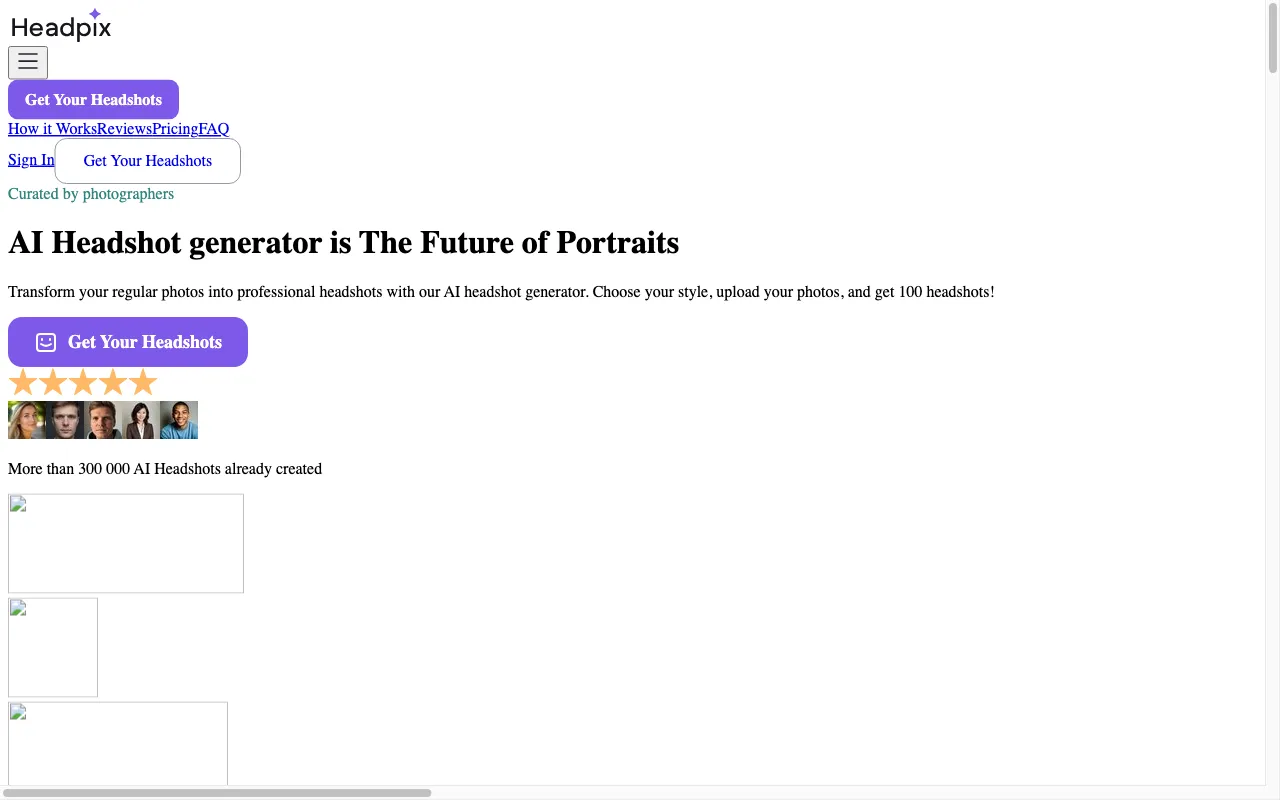 Headpix.ai — preview screenshot