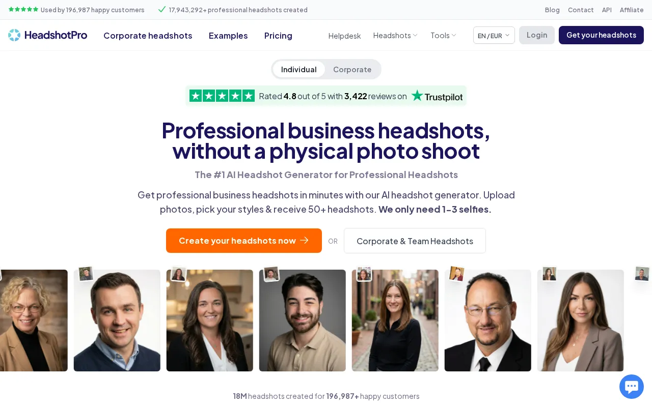 Headshot Pro — preview screenshot
