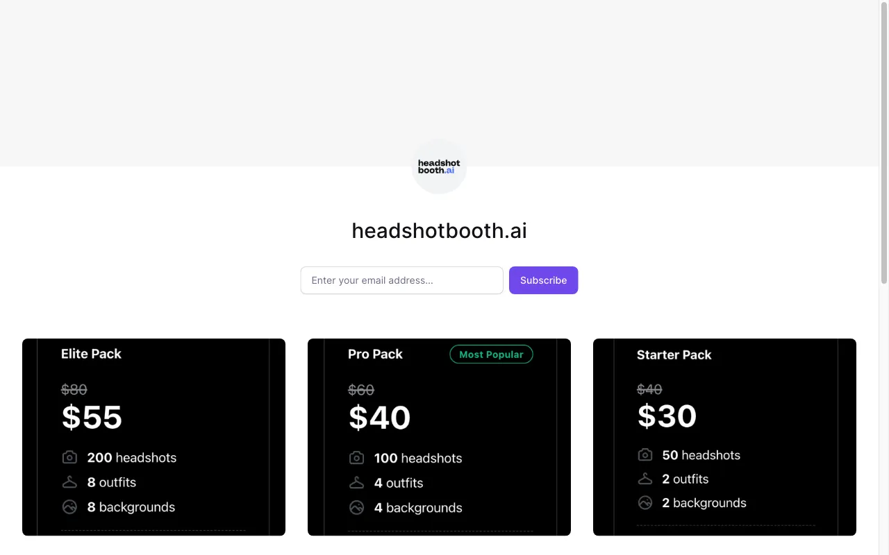 HeadshotBooth — preview screenshot