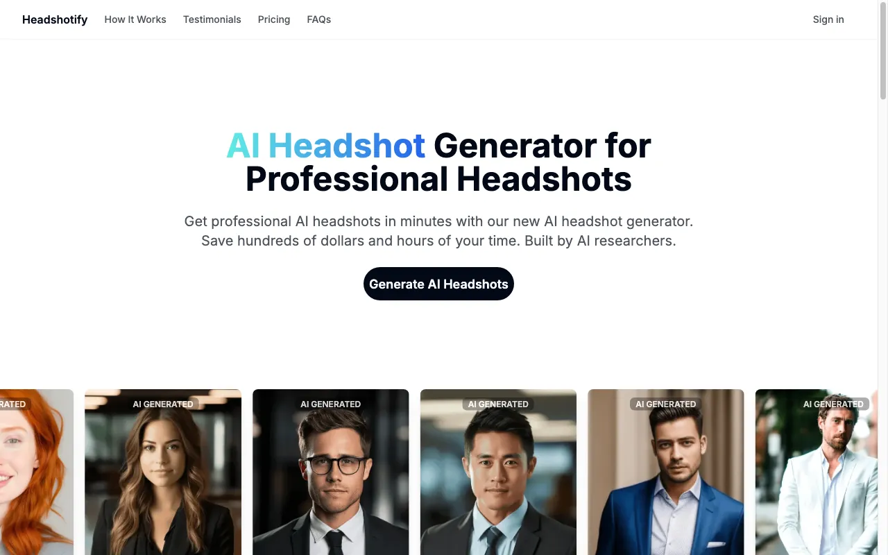 Headshotify — preview screenshot