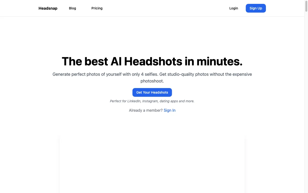 HeadSnap — preview screenshot