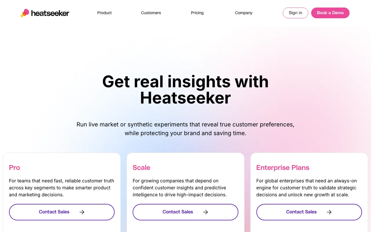 Heatseeker AI — pricing page