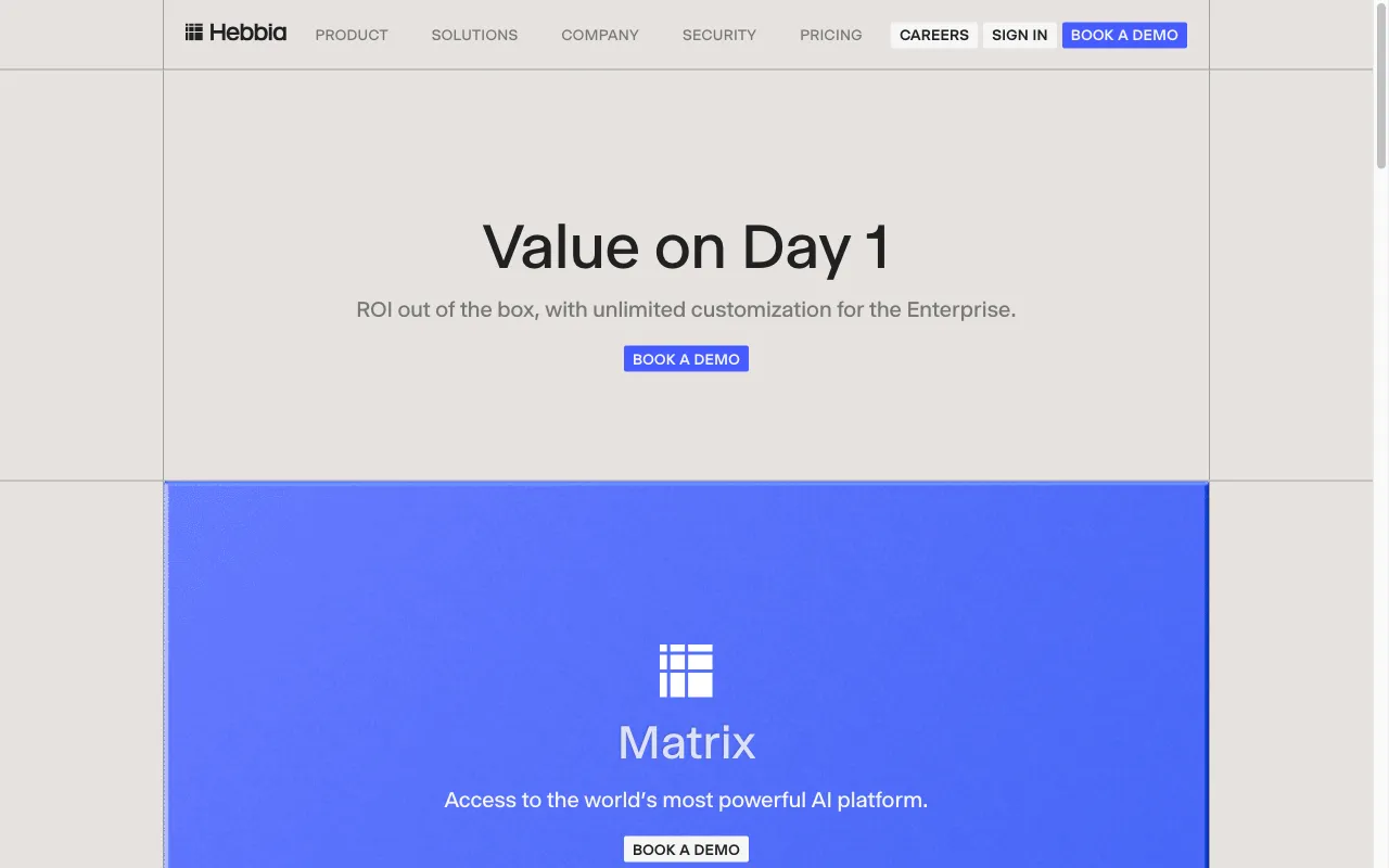 Hebbia — pricing page
