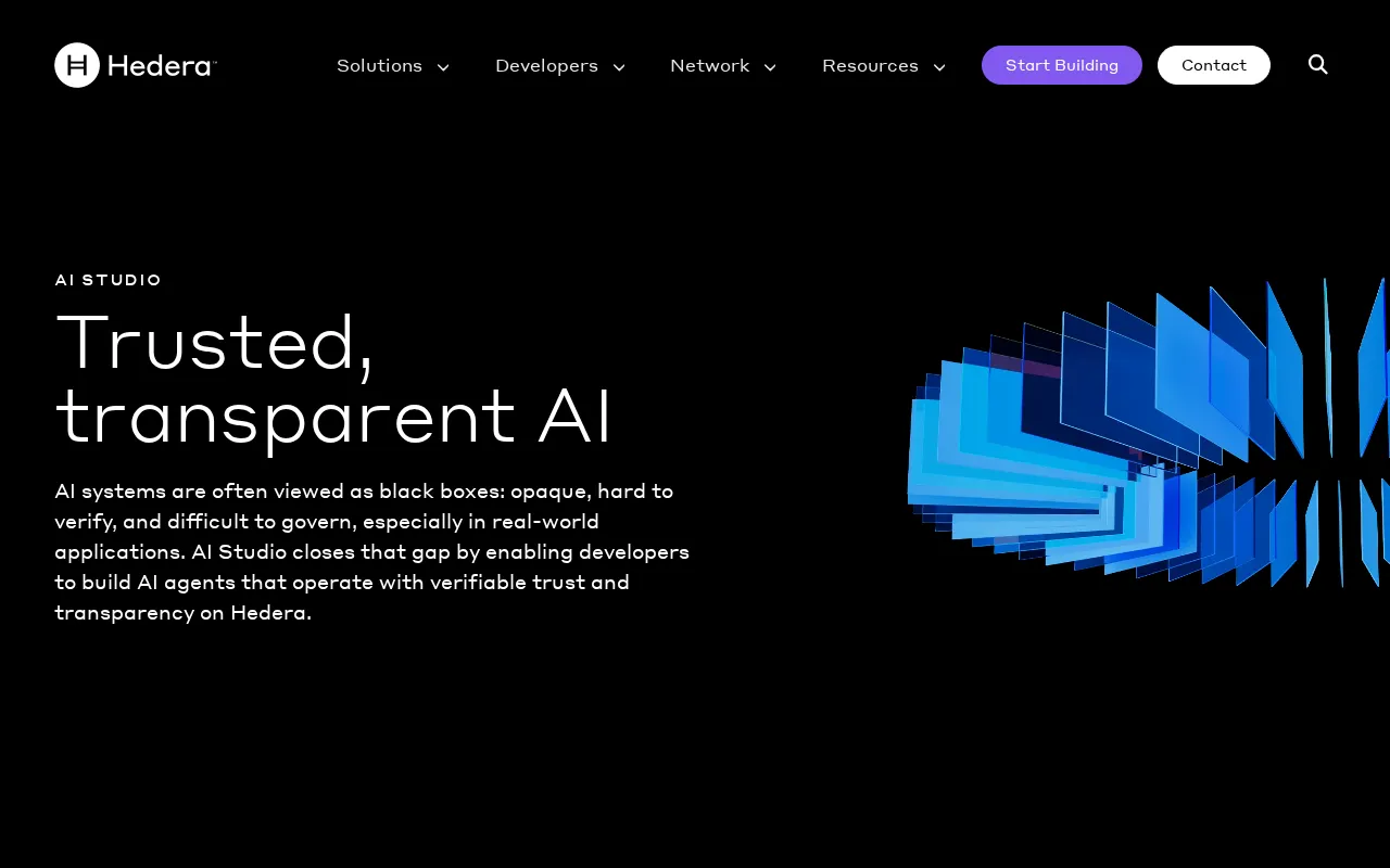 Hedera AI Studio — preview screenshot