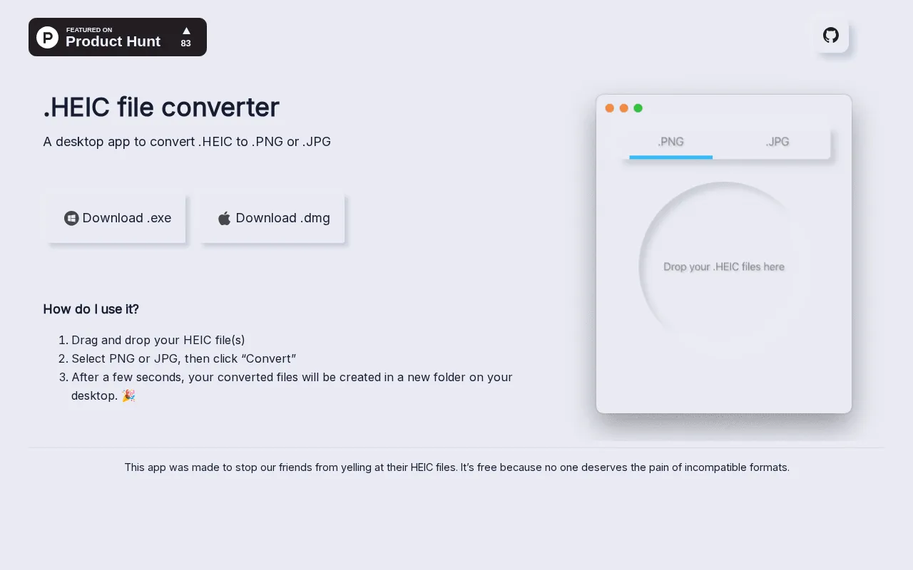 .HEIC File Converter — preview screenshot