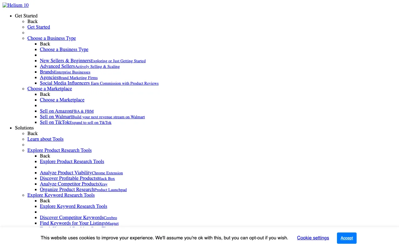 Helium 10 — preview screenshot