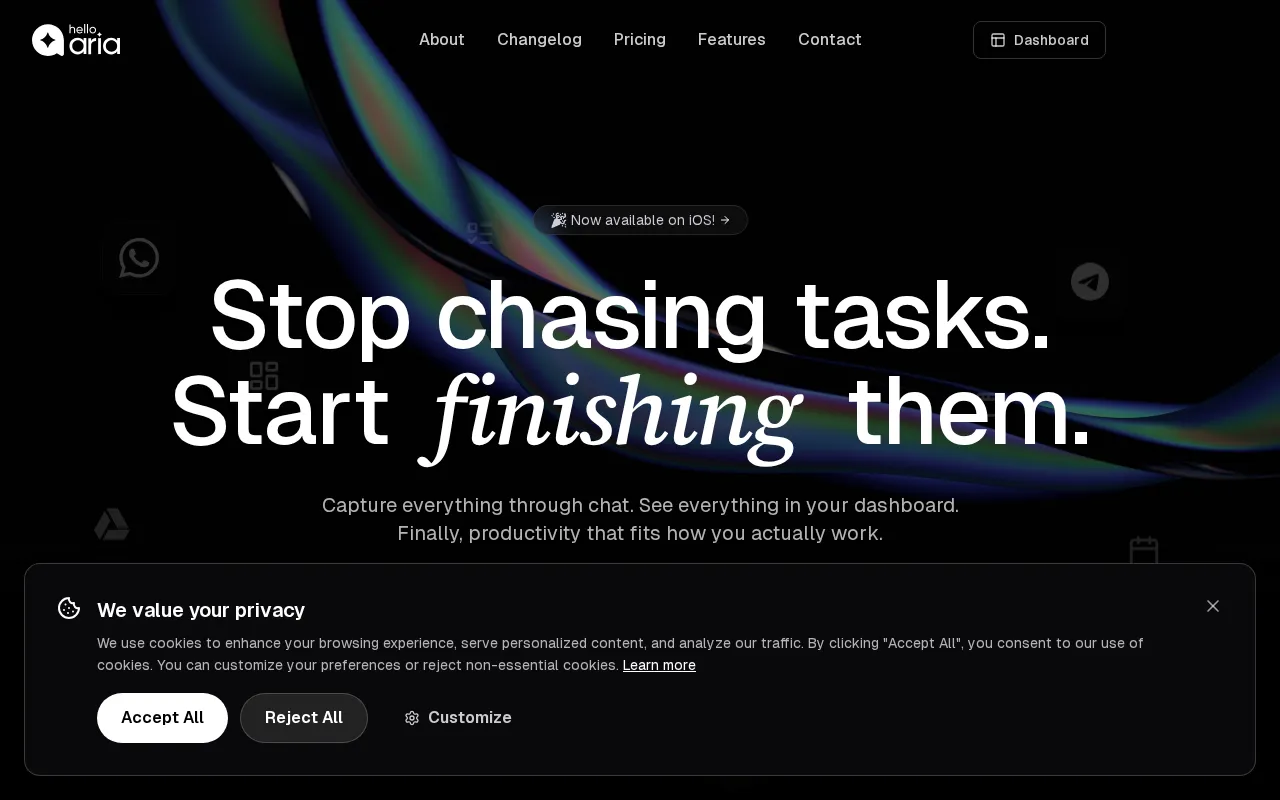 Hello Aria — preview screenshot