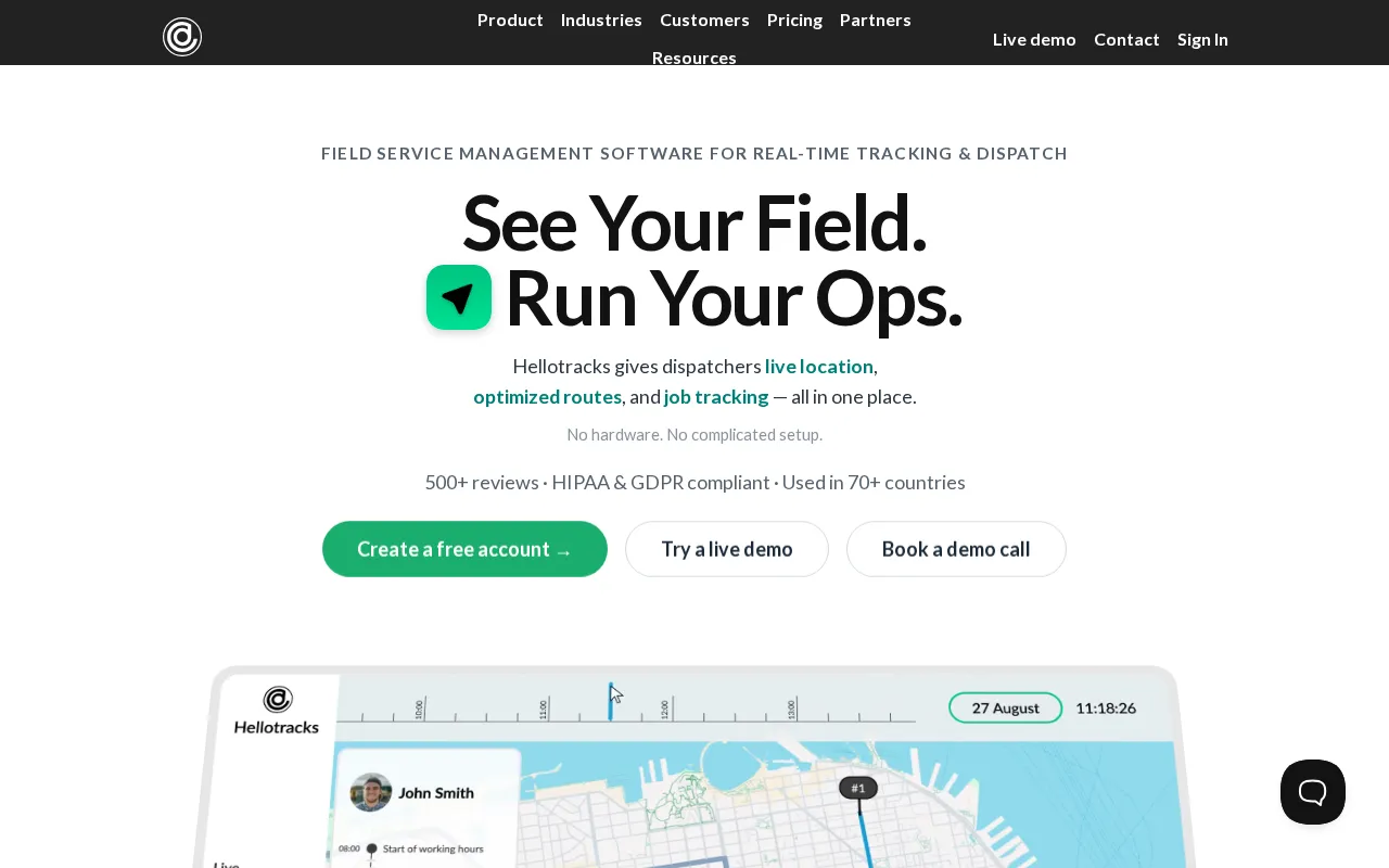 Hellotracks — preview screenshot