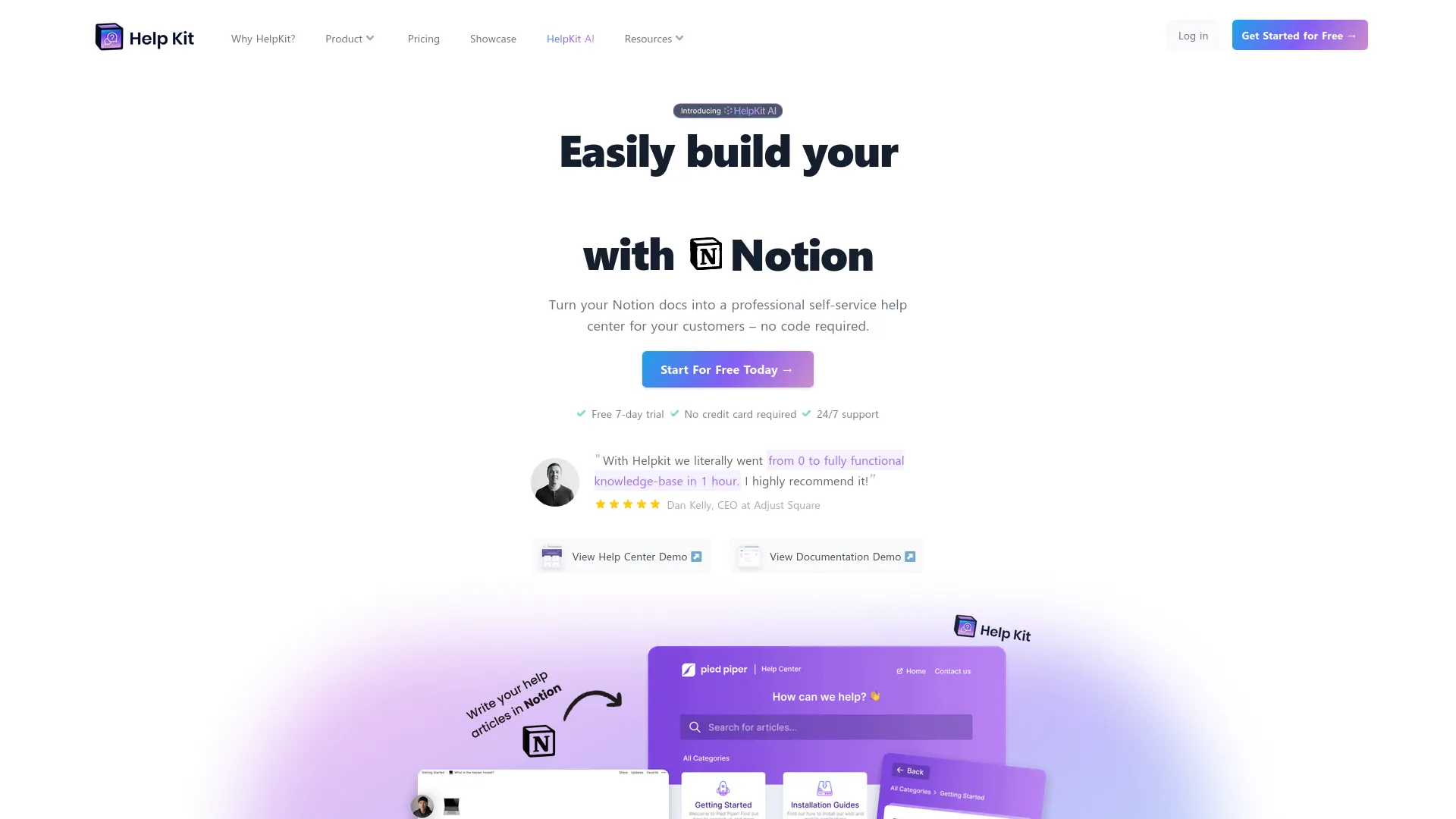 HelpKit Knowledge Base — preview screenshot