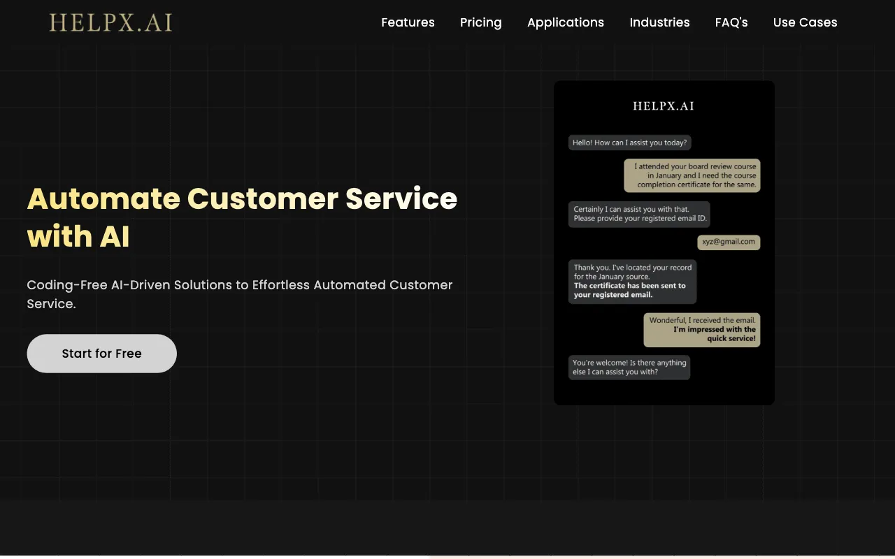 Helpx.ai — preview screenshot