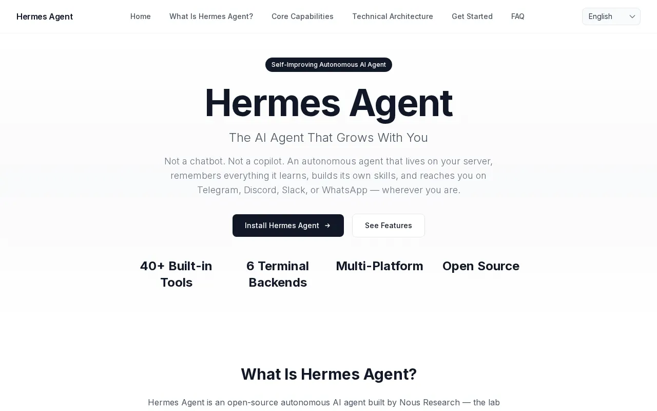 Hermes Agent — preview screenshot