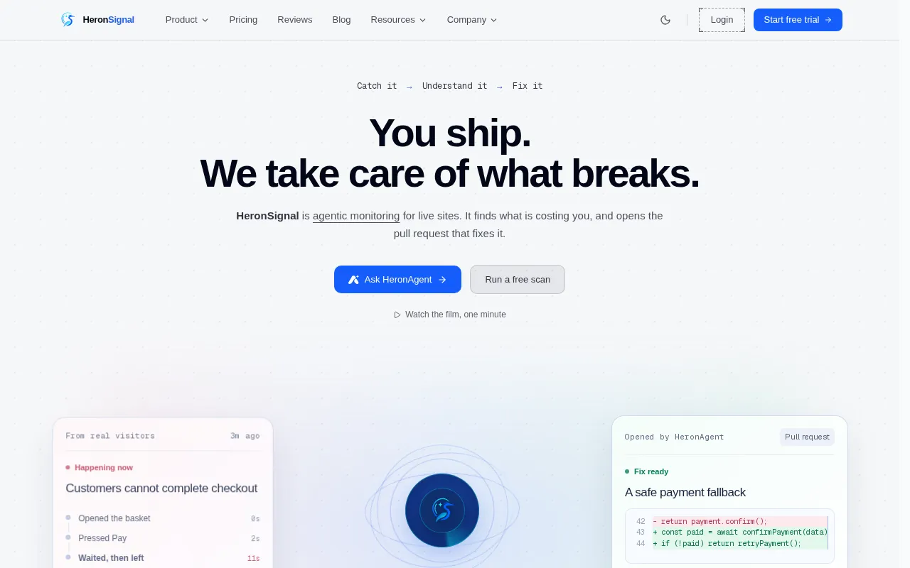 HeronSignal — preview screenshot