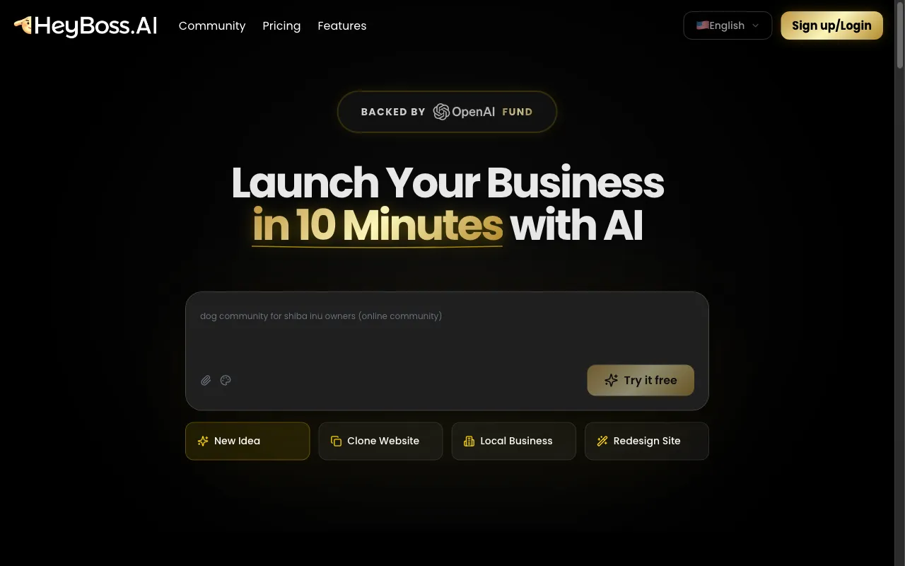 HeyBoss — preview screenshot