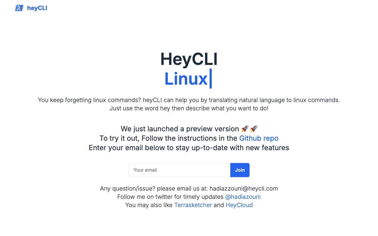 HeyCLI — preview screenshot