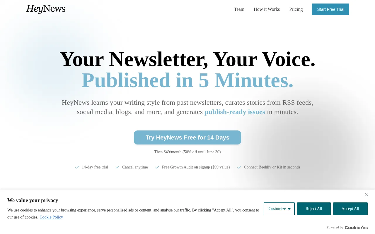 HeyNews.co — preview screenshot