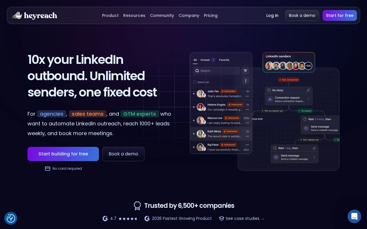 Heyreach — preview screenshot