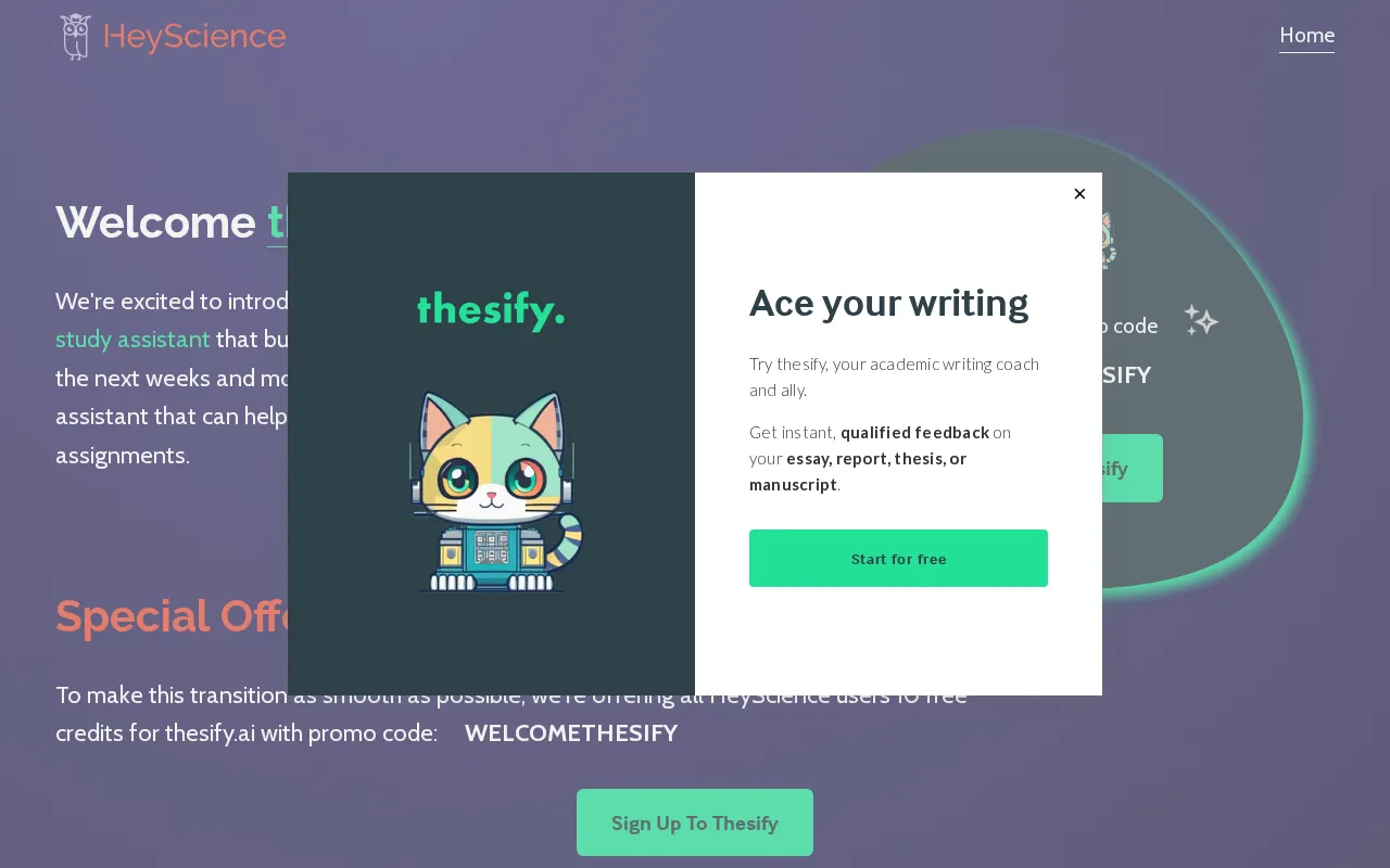 HeyScience — preview screenshot