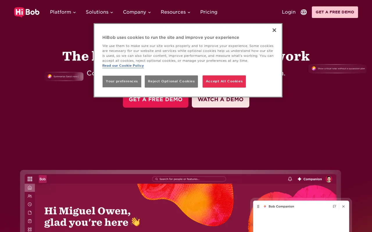 Hibob — preview screenshot