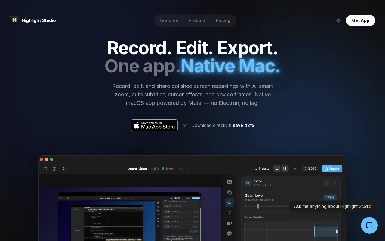 Highlight Studio — preview screenshot