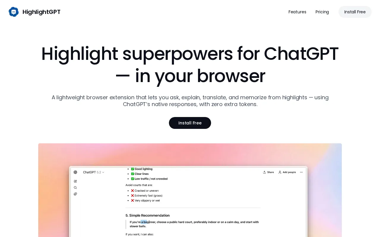 HighlightGPT — preview screenshot
