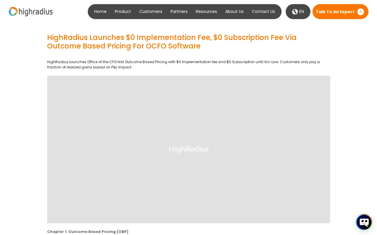 Highradius — pricing page