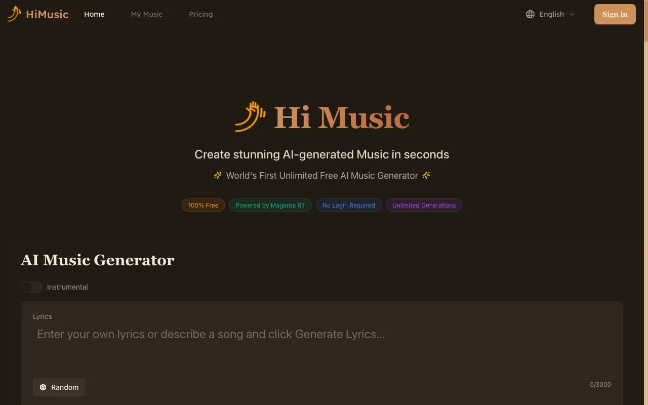 HiMusic — preview screenshot