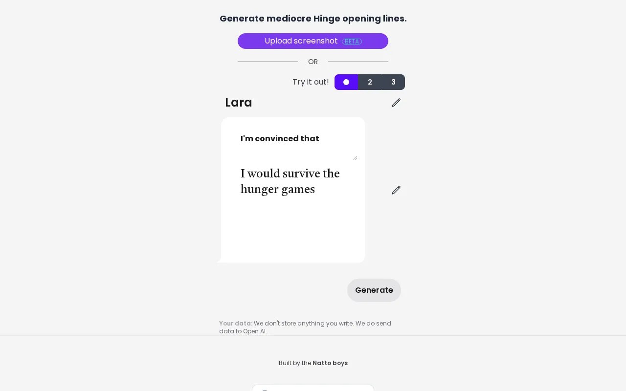 HingeGPT — preview screenshot