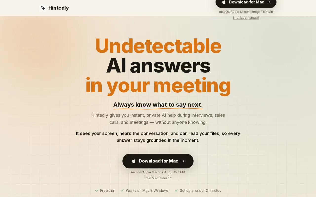 Hintedly — preview screenshot