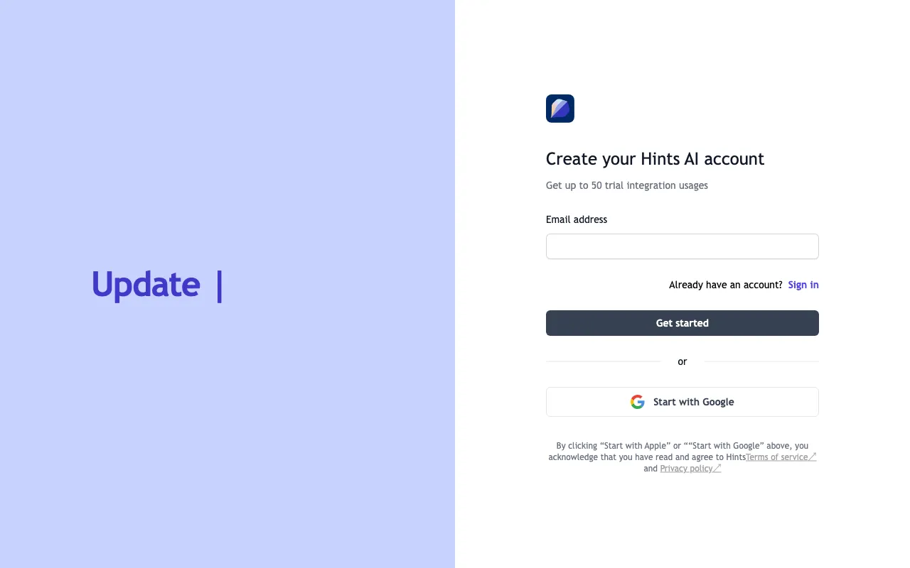 Hints — preview screenshot