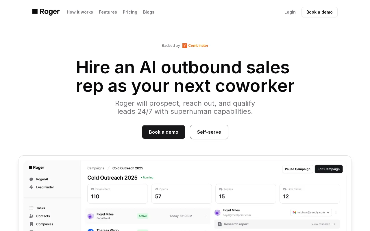 Hire Roger — preview screenshot