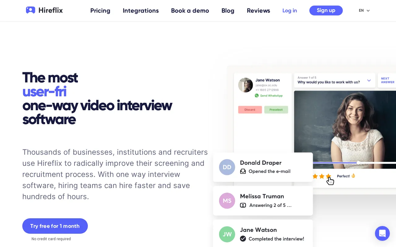 Hireflix — preview screenshot