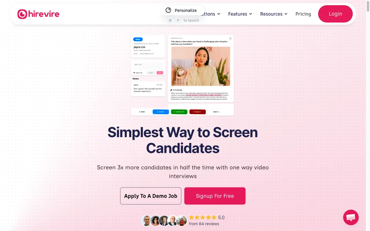 Hirevire — preview screenshot