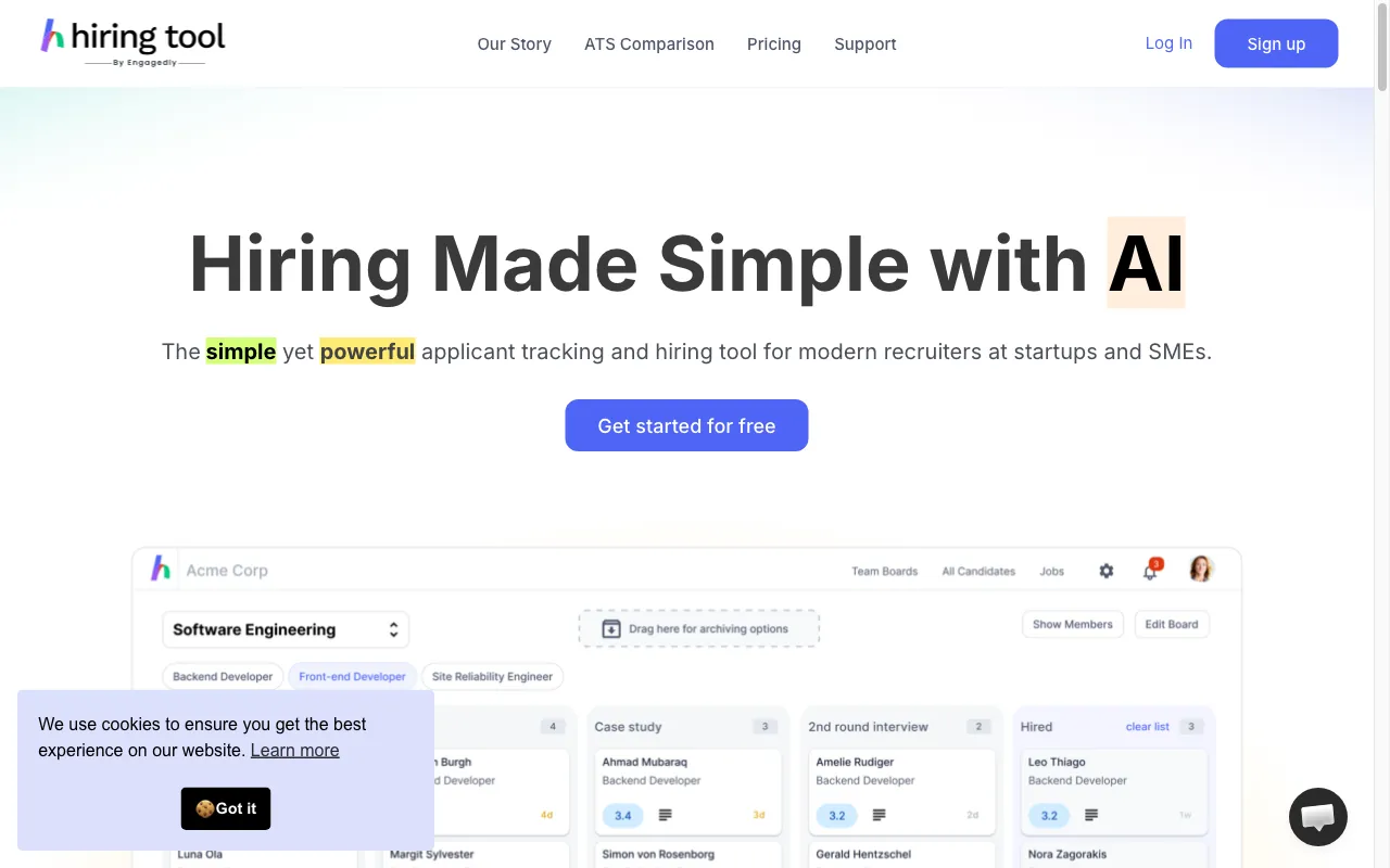 hiring tool — preview screenshot