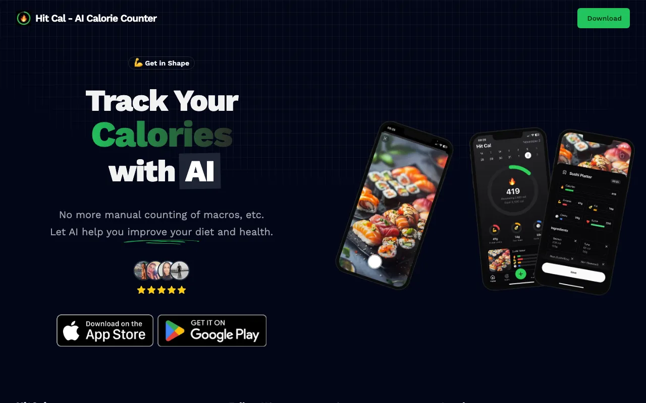 Hit Cal — preview screenshot