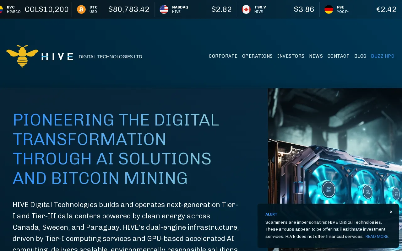 HIVE Digital Technologies Ltd — preview screenshot