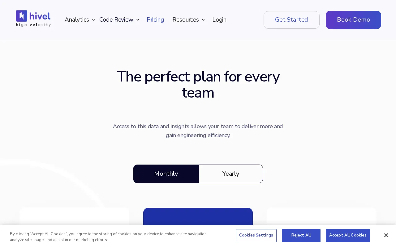 Hivel — pricing page