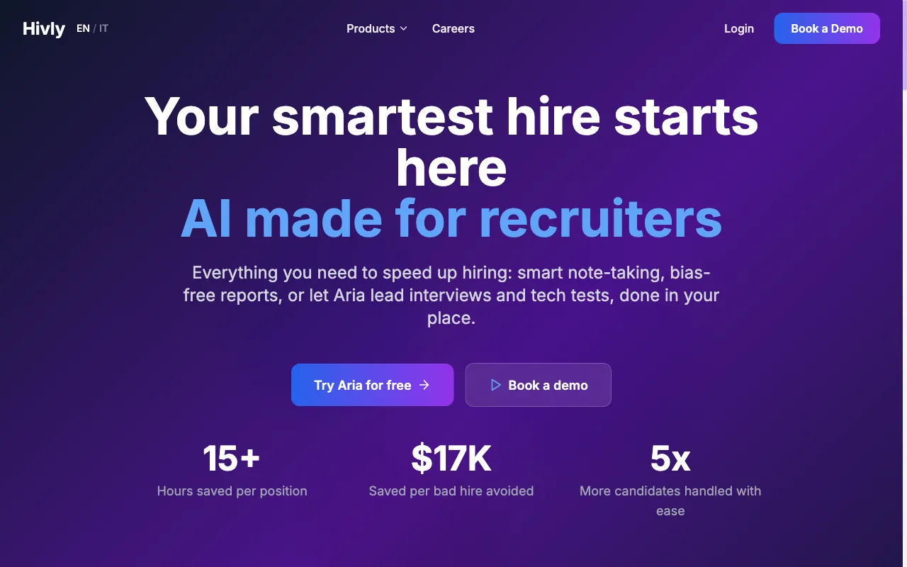Hivly Recruiter — preview screenshot