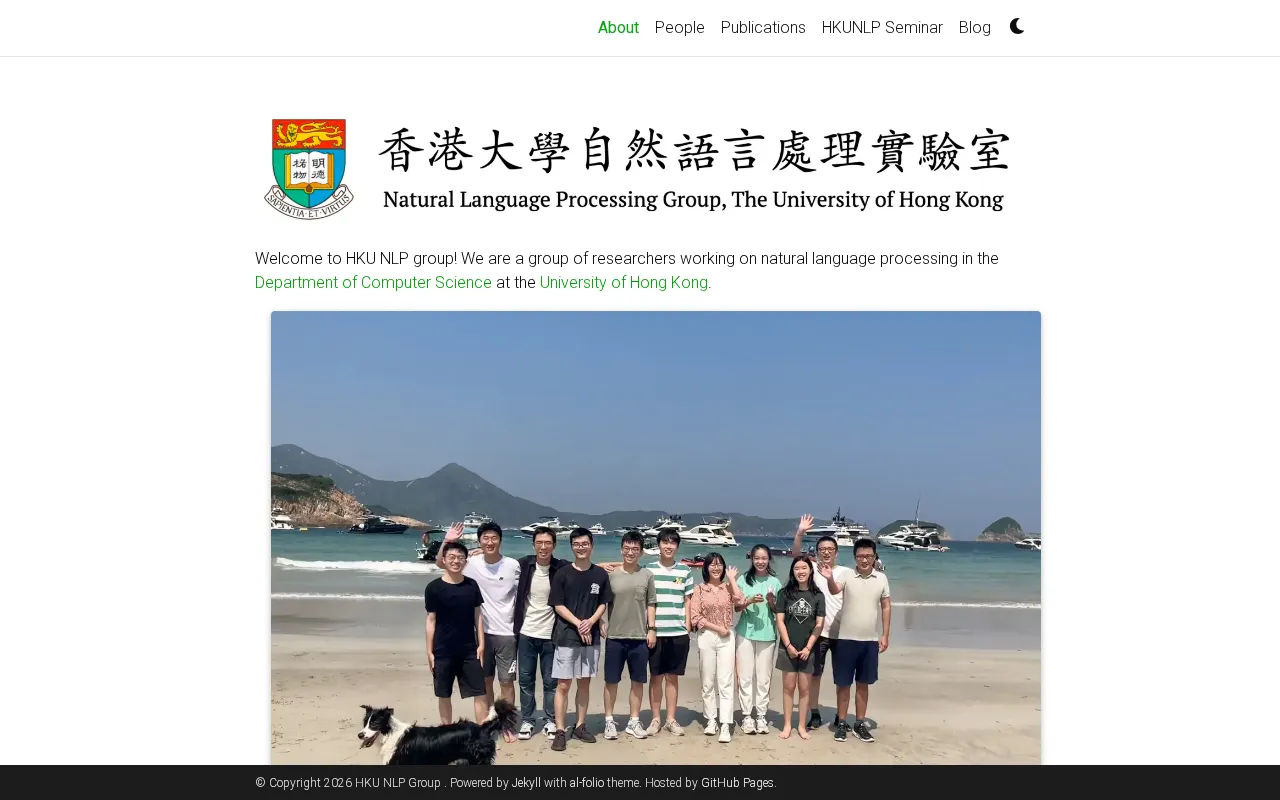 HKU NLP Group — preview screenshot
